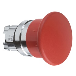 Testa pulsante Ø22 - ad impulso - fungo Ø40mm - rossa