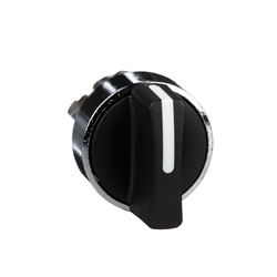 Testa selettore - 2 posizioni Ø22 - nero