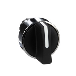 Testa selettore - 3 posizioni Ø22 - nero