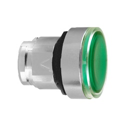 Testa pulsante luminoso Ø22 - verde- per LED universale