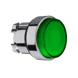 Testa pulsante luminoso Ø22 - verde- per LED universale