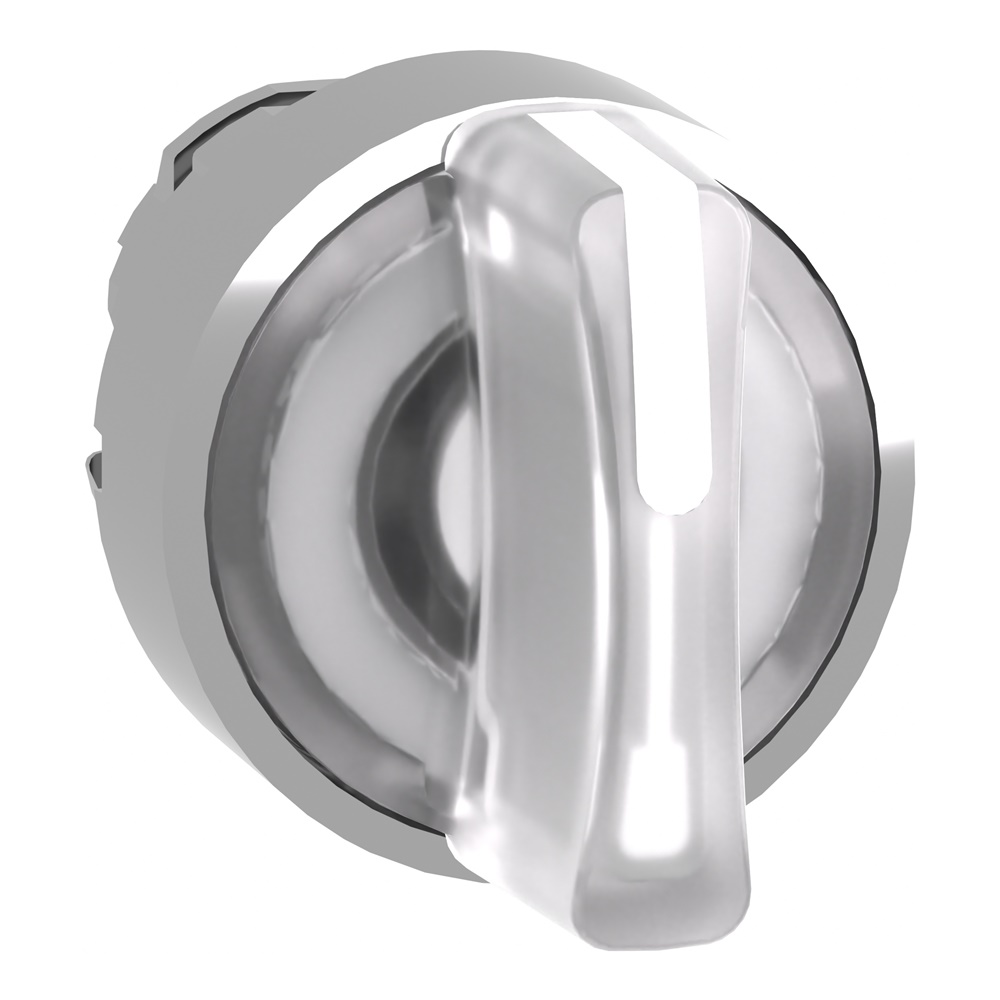 Testa selettore luminoso - 3 posiz. Ø22 - bianco- per LED universale
