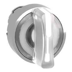 Testa selettore luminoso - 3 posiz. Ø22 - bianco- per LED universale