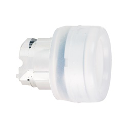 Testa pulsante Ø22 - sporgente—bianca - (silicone trasparente)