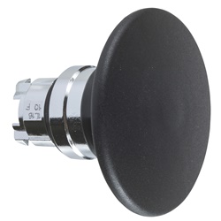 Testa pulsante Ø22 - ad impulso - fungo Ø60mm - nera