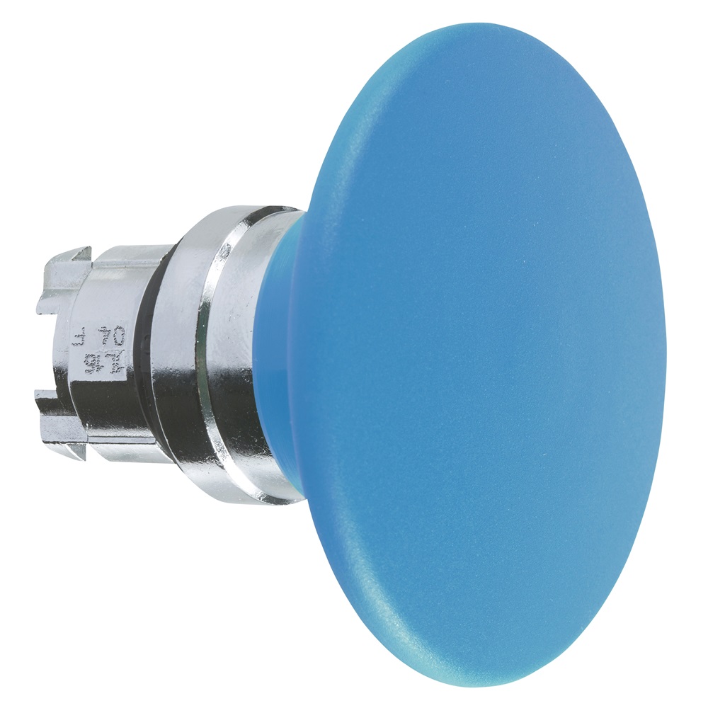 Testa pulsante Ø22 - ad impulso - fungo Ø60mm - blu