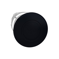 Testa pulsante a fungo nero Ø40 mm push-pull IP66 per comando industriale ergonomico