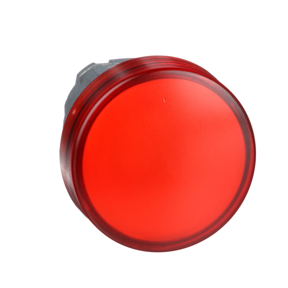 Testa lampada spia Ø22 gemma liscia rossa - per LED universale