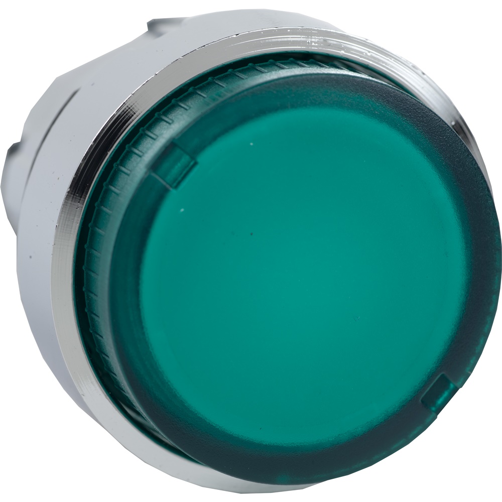 Testa pulsante luminoso Ø22 - verde
