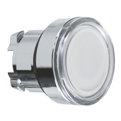 Testa pulsante luminoso Ø22 - bianco- per LED universale