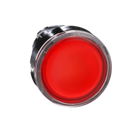 Testa pulsante luminoso Ø22 - rosso- per LED universale