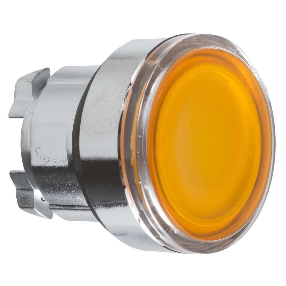 Testa pulsante luminoso Ø22 - GIALLO- per LED universale