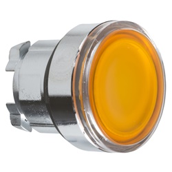Testa pulsante luminoso Ø22 - GIALLO- per LED universale