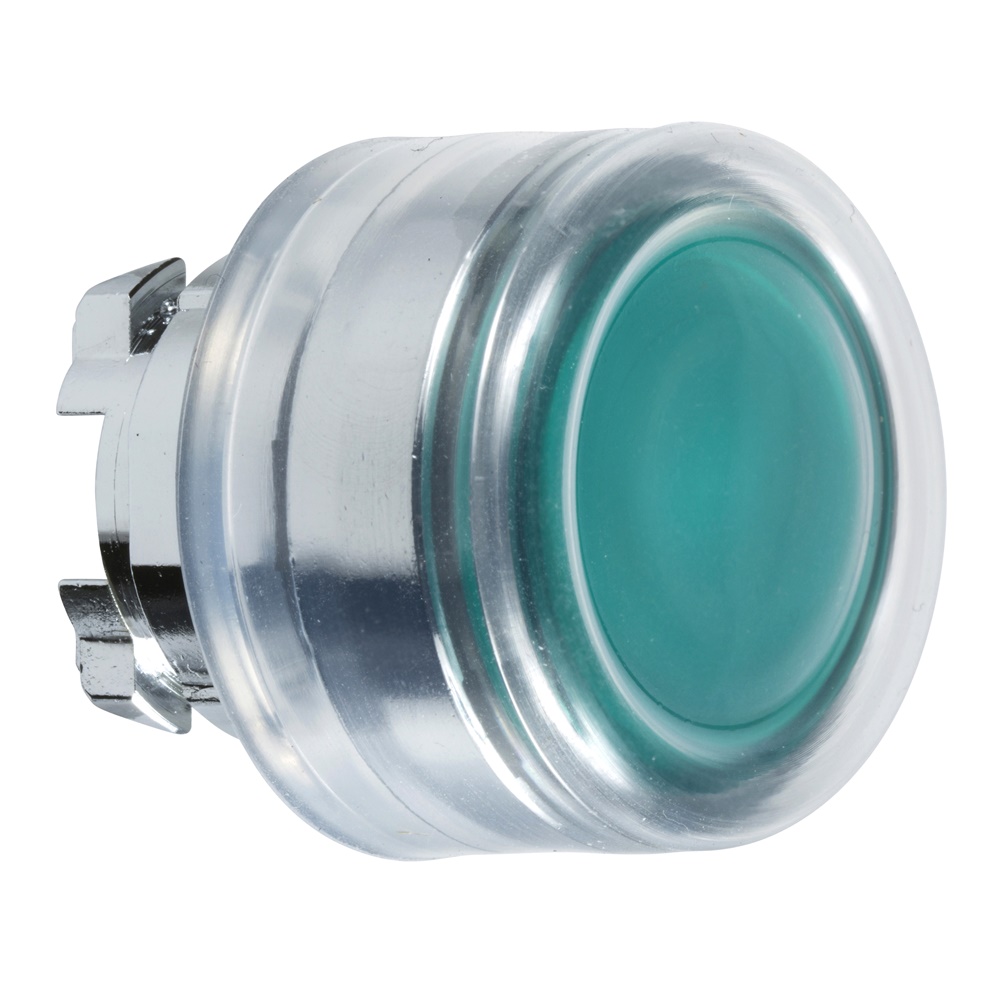 Testa pulsante luminoso Ø22 - verde- per LED universale