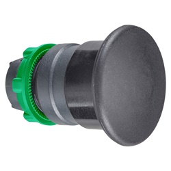 Testa pulsante Ø22 - ad impulso - nera - fungo Ø40 mm