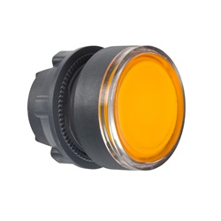 Testa pulsante luminoso Ø22 - arancione- per LED universale