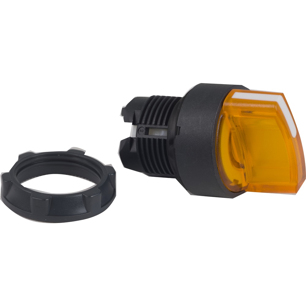 Testa selettore luminoso - 2 posiz. Ø22 - arancione- per LED universale