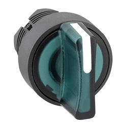 Testa selettore luminoso - 3 posiz. Ø22 - verde- per LED universale