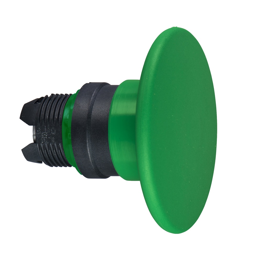 Testa pulsante Ø22 verde - fungo Ø60 mm