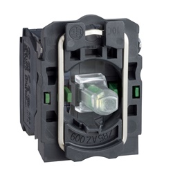 Corpo per pulsante luminoso Ø22 - LED universale 2NO- 24vac/dc