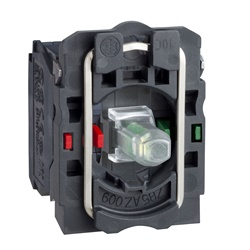 Corpo per pulsante luminoso Ø22 - LED universale 1NO+1NC