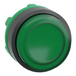 Testa pulsante luminoso Ø22 - verde- per LED universale
