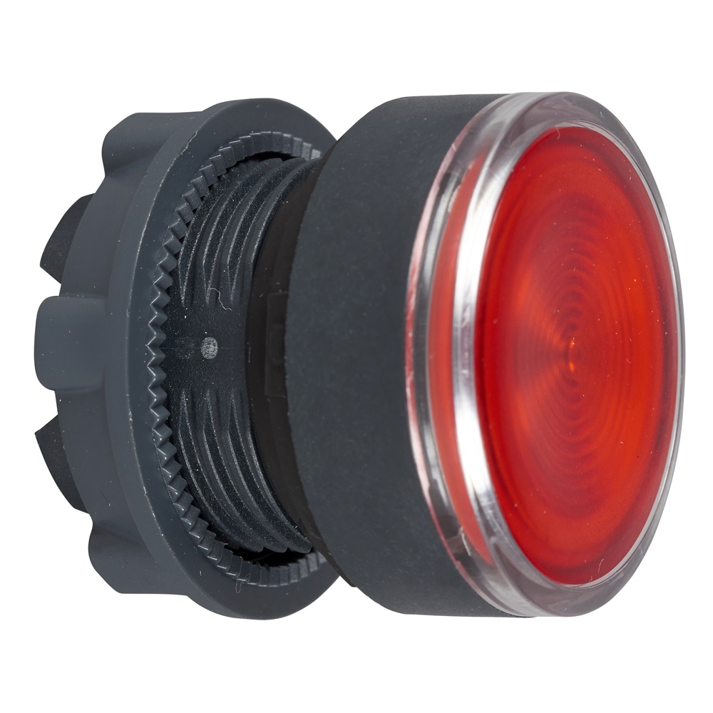 Testa pulsante luminoso Ø22 - rosso- per LED universale