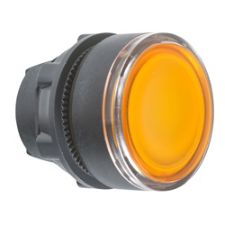 Testa pulsante luminoso Ø22 - arancione- per LED universale