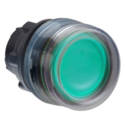 Testa pulsante luminoso Ø22 - verde- per LED universale