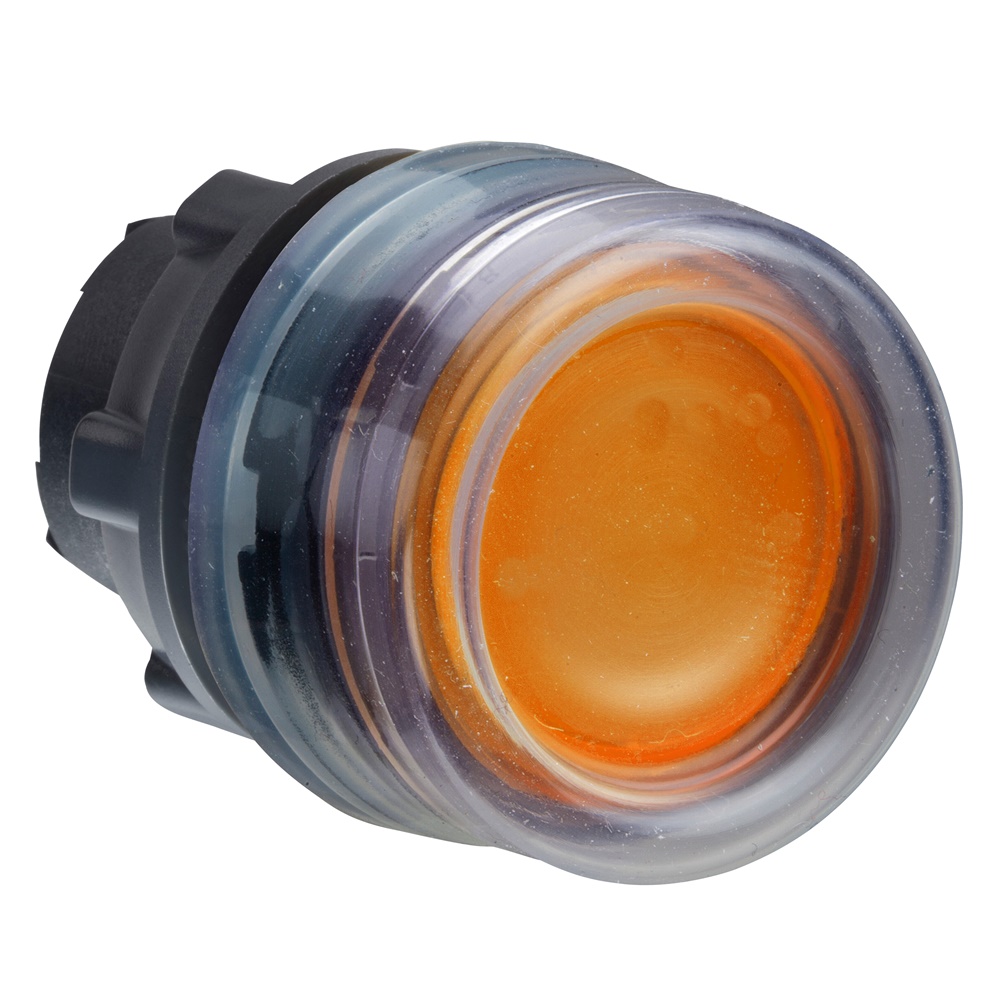 Testa pulsante luminoso Ø22 - arancione - per LED universale