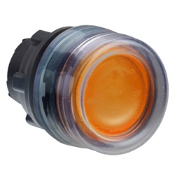 Testa pulsante luminoso Ø22 - arancione - per LED universale