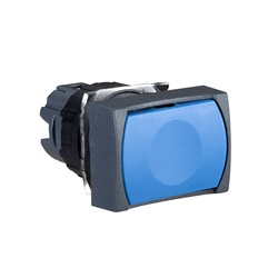 Testa pulsante rettangolare Ø16 - blu