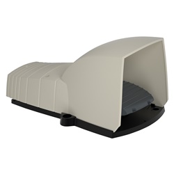 Interruttore a pedale singolo XPE-G c/protezione plastica grigio- 1NC+1NO