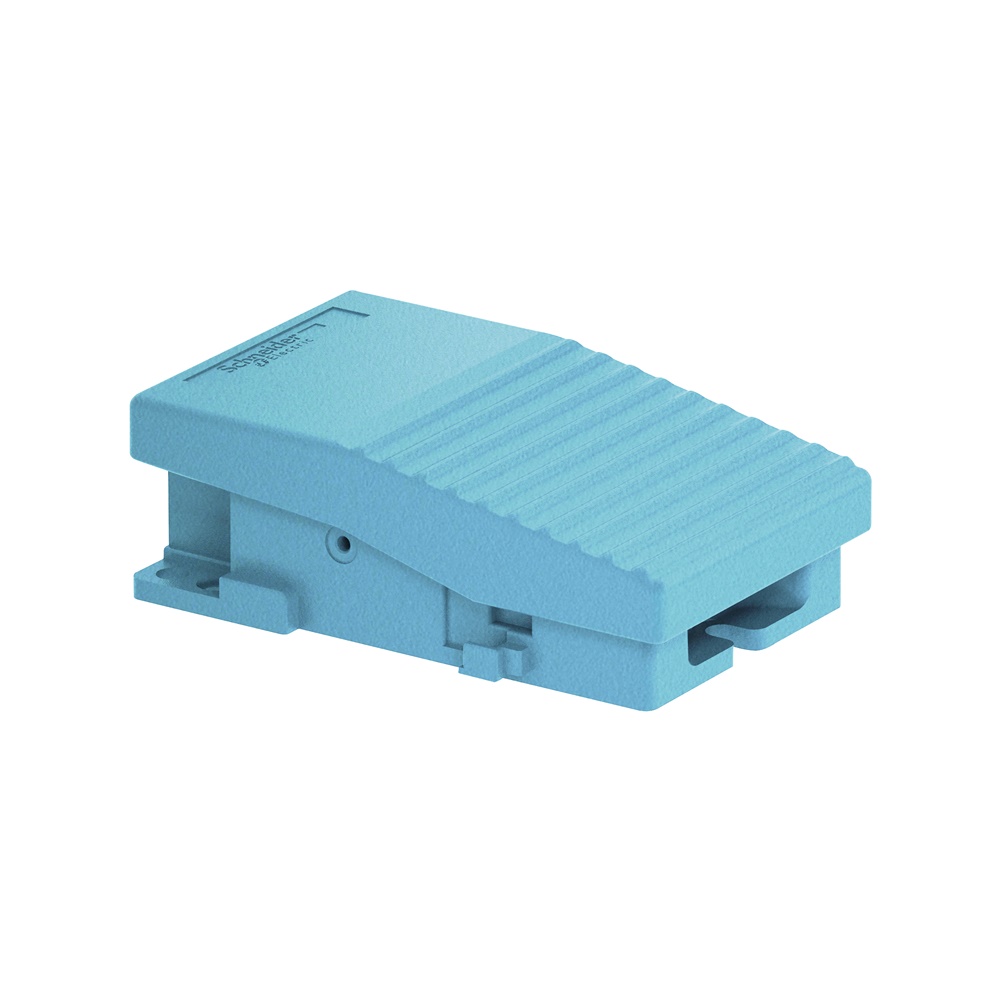 Interruttore a pedale singolo XPE-M - senza protezione metallo blu - 1NC+1NO