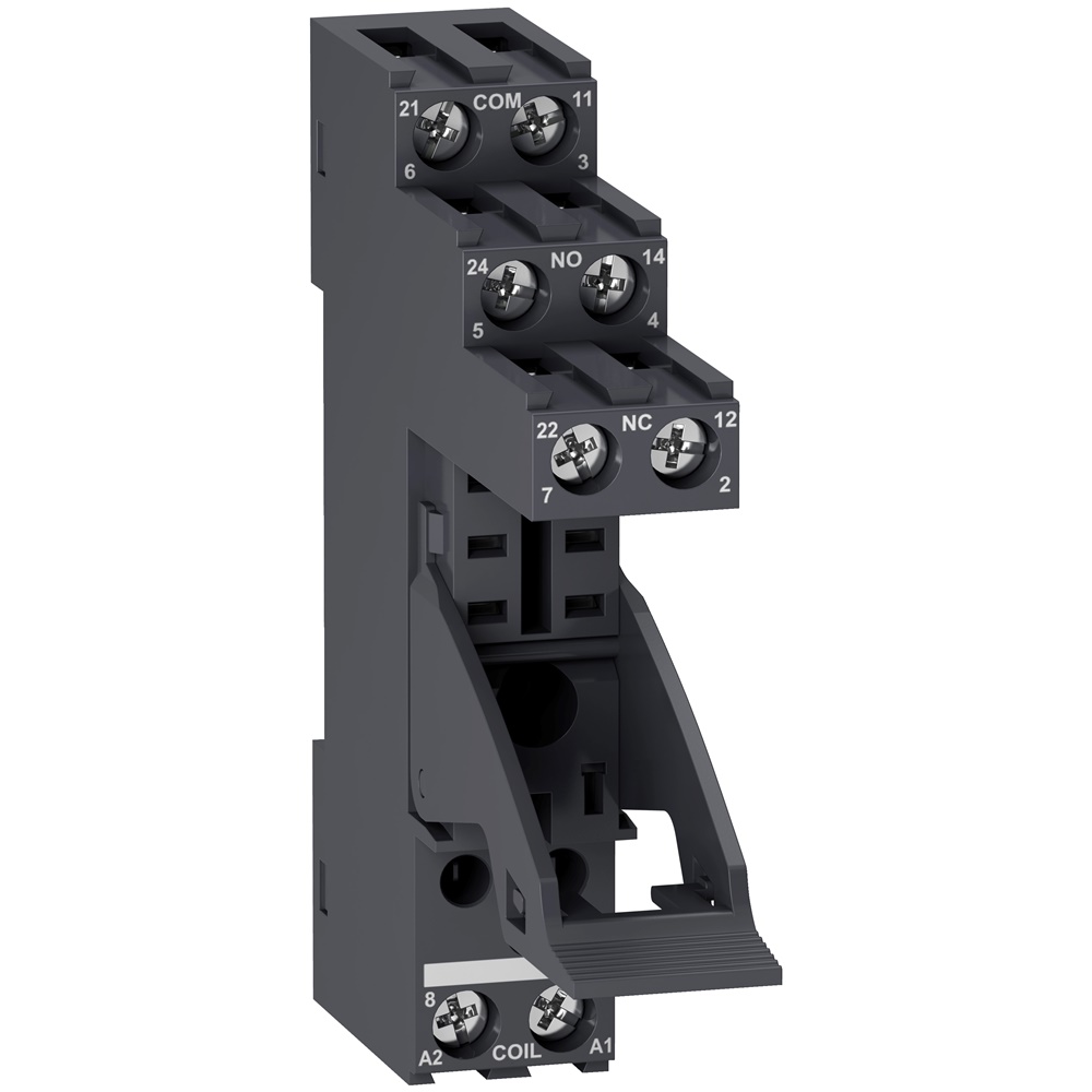Base relè RGZ - 2 contatti separati - 5 A - 250V - connettore a vite