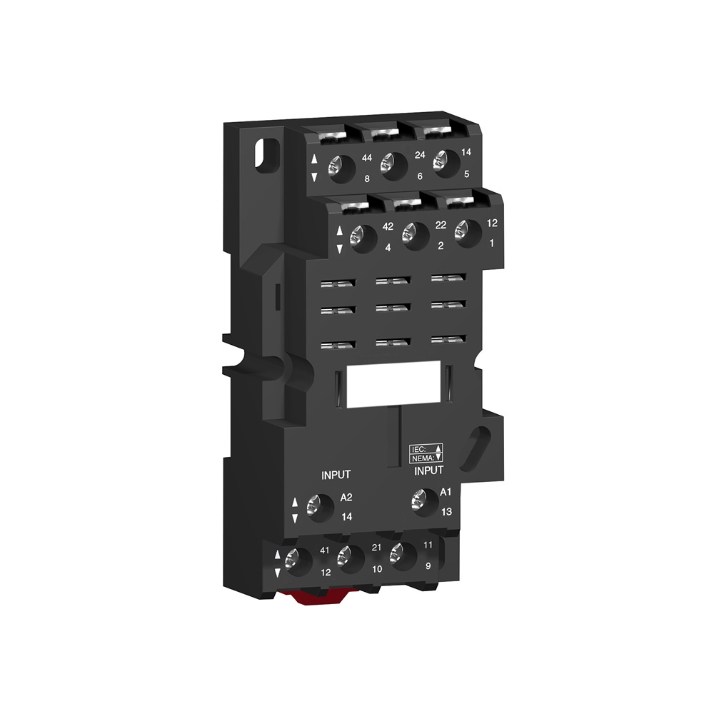 Base RPZ - contatto misto - 16 A - < 250V - term. a vite - per relè RXM3