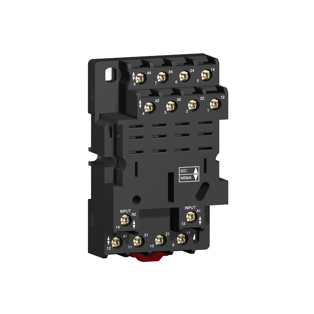 Base RPZ - contatto misto - 16 A - < 250V - term. a vite - per relè RXM4