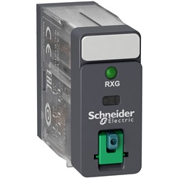 Relè interfaccia Harmony RXG - 2 NC/NO standard - 24 VDC - 5 puls. TEST e led