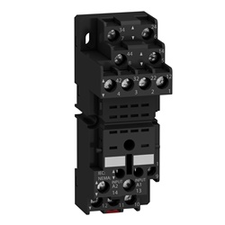 Base RXZ - contatto misto - -10A - < 250V - term. a vite - per relè RXM2.., RXM4