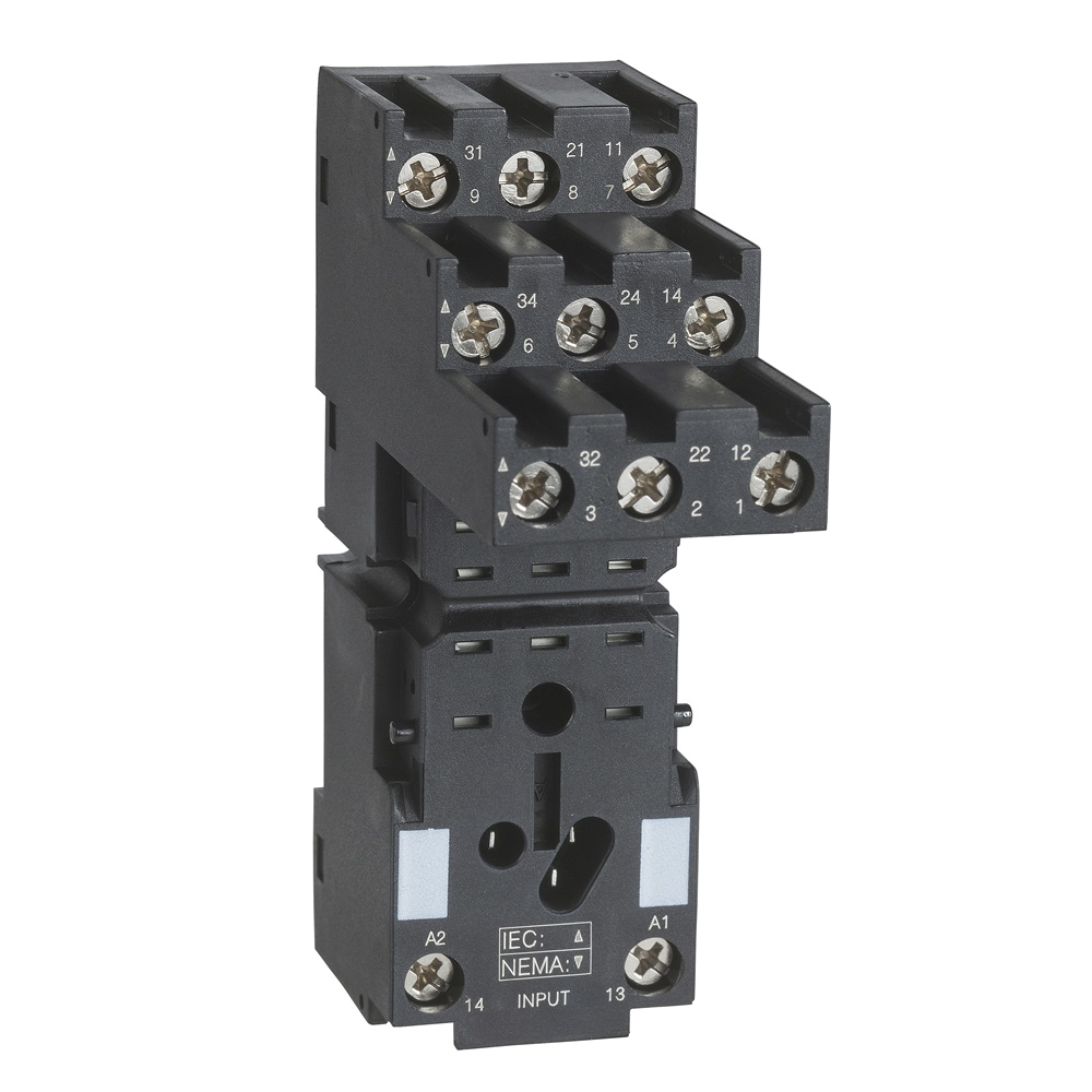 Base RXZ - contatto separato - 10 A - <250V - connettore - per relè RXM3