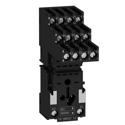 Base RXZ - contatto separato - 10 A - < 250V - connettore - per relè RXM4..