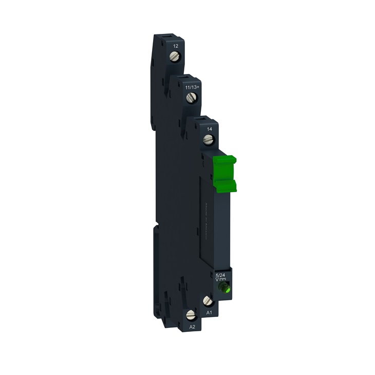 Base SSL - 6 A - 5/24 VDC - morsetto a molla - per relè SSL