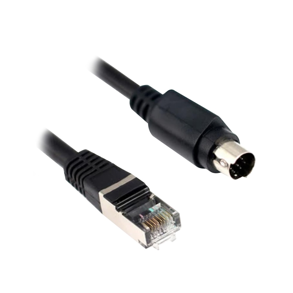 Collegamento seriale Uni-Telway/Modbus - L = 2,5 m - 1 mini DIN femmina + RJ45