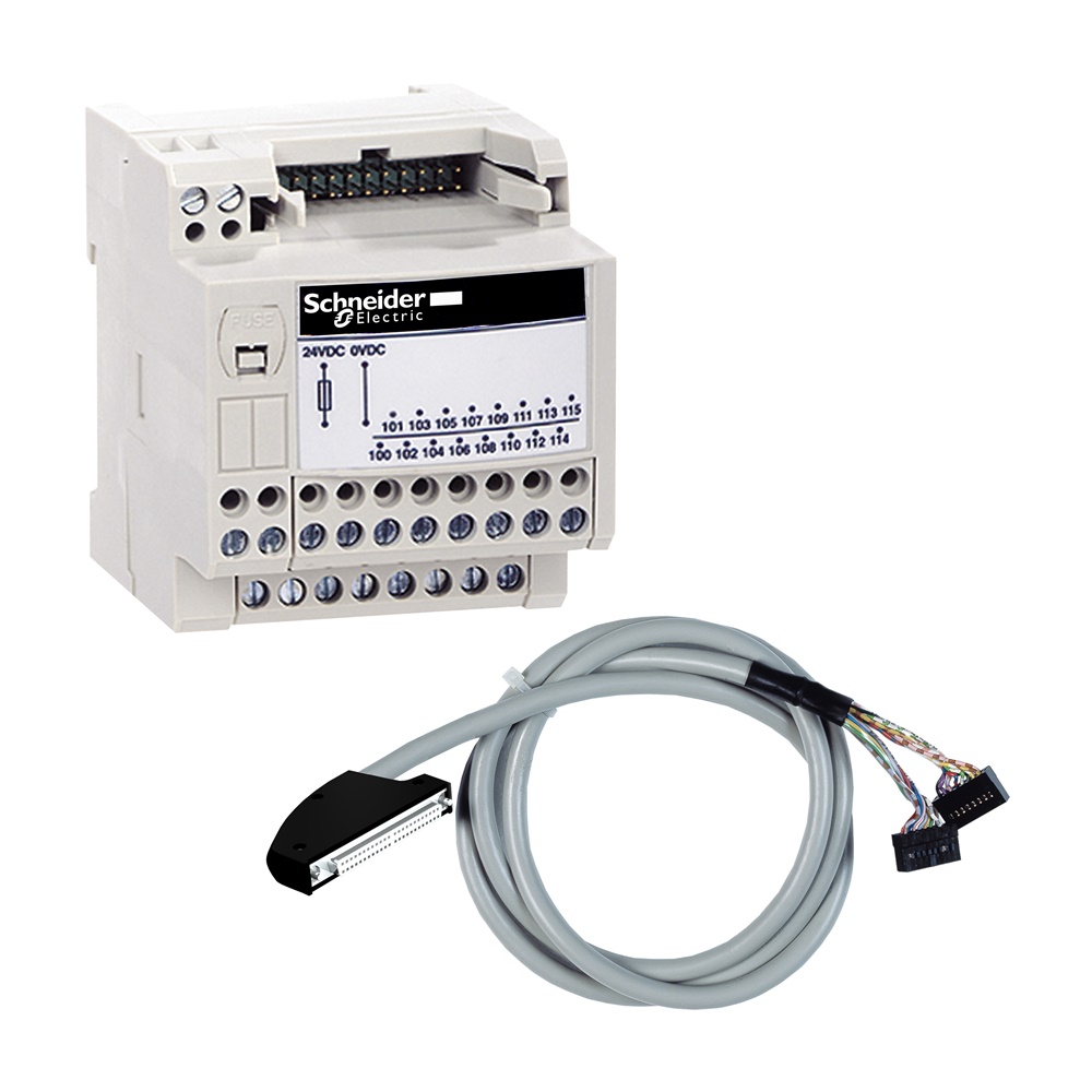 Sottobase di conn. passiva ABE7 - 16 input o output - Cavo Micro/Premium 1 m