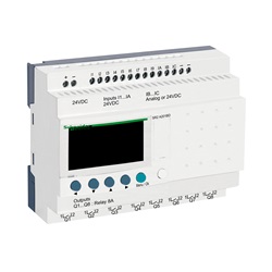 Smart relay compatto Zelio Logic - 20 I/O - 24 V CC - S/orologio - Display