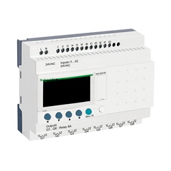 Smart relay compatto Zelio Logic - 20 I/O - 24 V CA - Orologio - Display