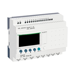 Smart relay comp. Zelio Logic - 20 I/O - 100..240 V CA - Orologio - Display