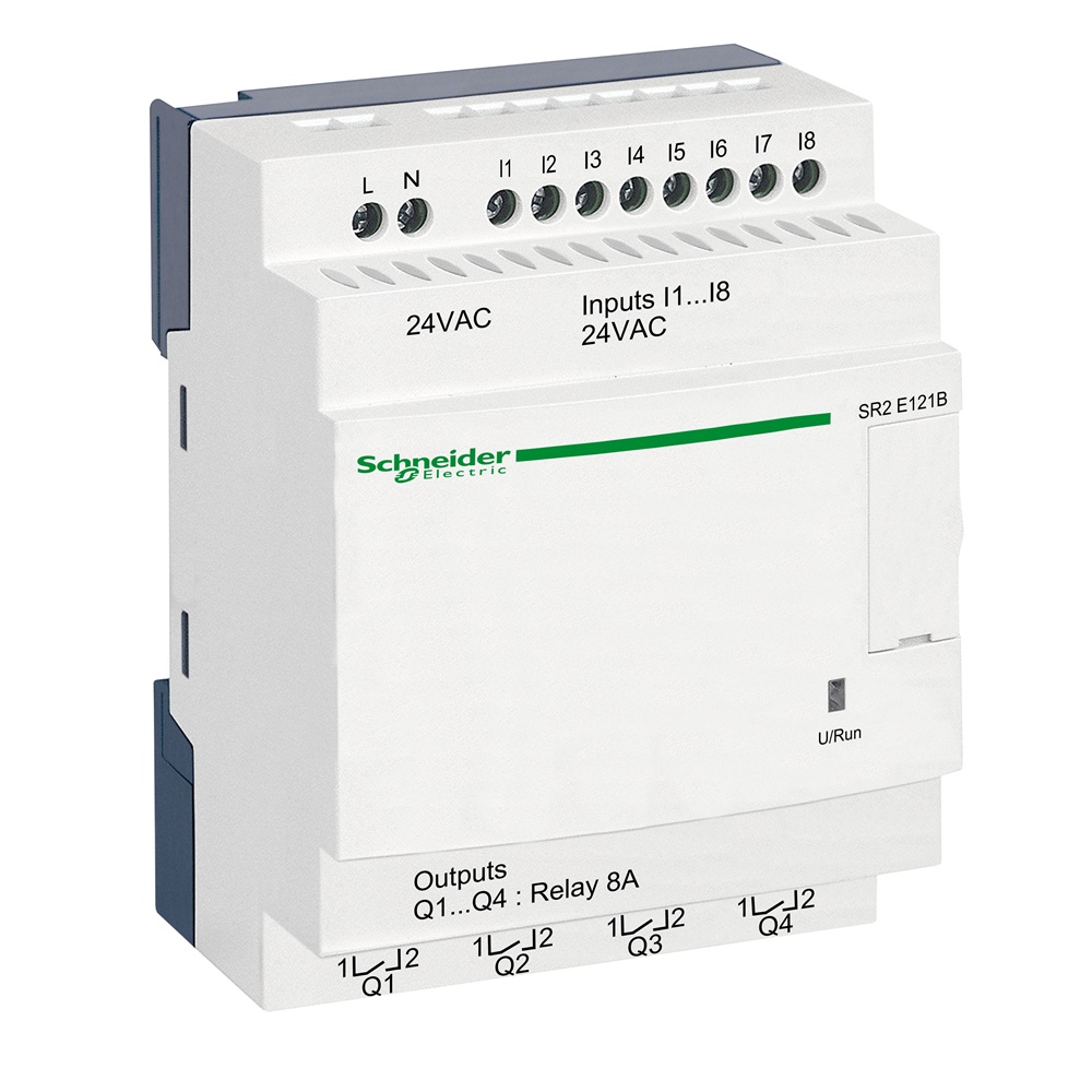 Smart relay 12 I/O 24VAC orologio no display