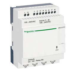 Smart relay 12 I/O 100-240VAC orologio no display