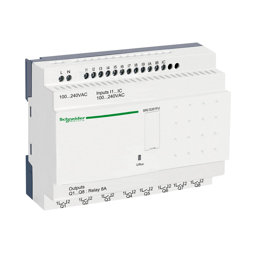 Smart relay comp. Zelio Logic - 20 I/O - 100..240 V CA - Orologio - S/display